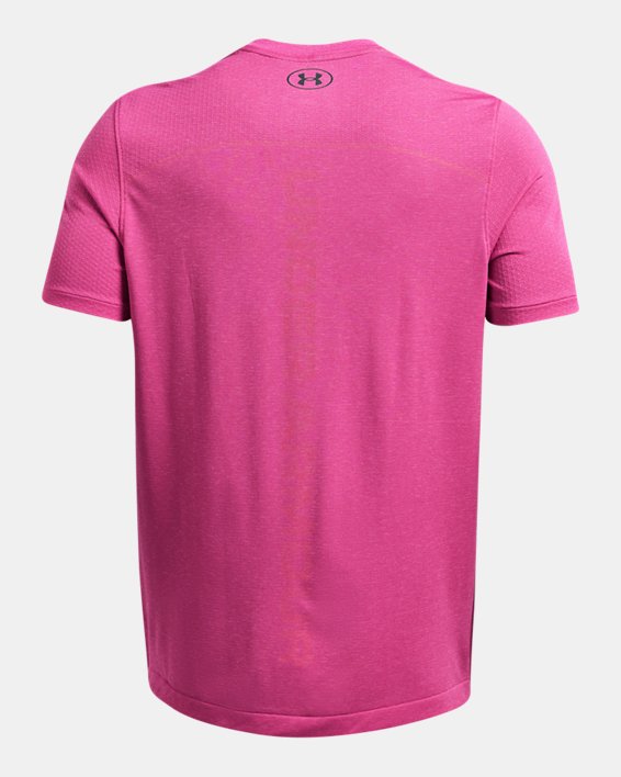 Męska koszulka z krótkimi rękawami UA Vanish Elite Seamless Wordmark, Pink, pdpMainDesktop image number 4